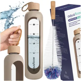 szklana-butelka-na-wode-1l-szczelna-z-miarka-aquafloow-etui-czyscik-wycior