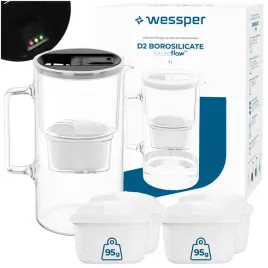 dzbanek-filtrujacy-szklany-wessper-d2-borosilicate-3l-led-5x-filtr-wody