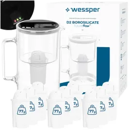 wessper-d2-borosilicate-dzbanek-filtrujacy-szklany-3l-led-10x-filtr