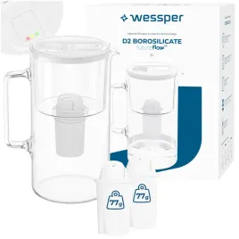dzbanek-filtrujacy-szklany-wessper-d2-borosilicate-led-3l-3x-filtr-wody