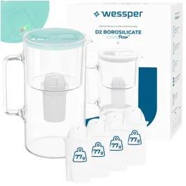szklany-dzbanek-filtrujacy-licznik-led-wessper-d2-borosilicate-5x-filtr