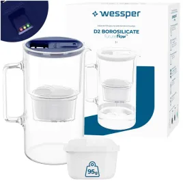 szklany-dzbanek-filtrujacy-wessper-d2-borosilicate-3l-futureflow-2x-filtr