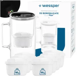 dzbanek-filtrujacy-szklany-wessper-d2-borosilicate-ff-3l-licznik-8x-filtr