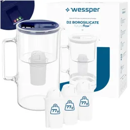 szklany-dzbanek-filtrujacy-wessper-d2-borosilicate-futureflow-3l-4x-filtr