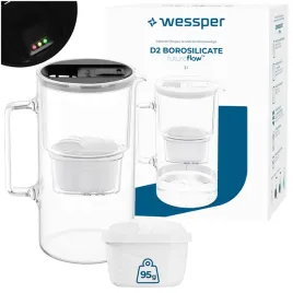 dzbanek-filtrujacy-szklany-wessper-d2-borosilicate-ff-3l-led-2x-filtr