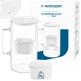 dzbanek-filtrujacy-szklany-wessper-d2-borosilicate-ff-3l-bialy-2x-filtr