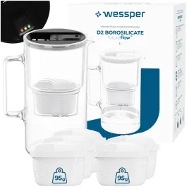 dzbanek-filtrujacy-szklany-wessper-d2-borosilicate-ff-3l-led-6x-filtr