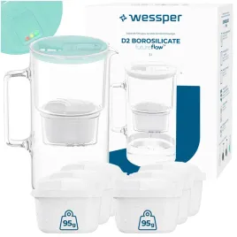 szklany-dzbanek-filtrujacy-wessper-d2-borosilicate-3l-futureflow-7x-filtr