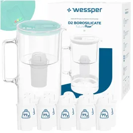 szklany-dzbanek-filtrujacy-wessper-d2-borosilicate-futureflow-3l-11x-filtr