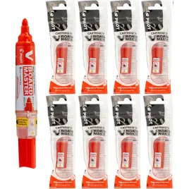 marker-suchoscieralny-pilot-v-board-okragly-czerwony-wklady-naboje-8-sztuk