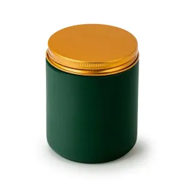 sloik-do-swiec-pojemnik-szklany-matowy-zielony-z-zlotym-wieczkiem-270-ml