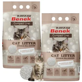 super-benek-compact-zwirek-bentonit-dla-kota-mydlo-marsylskie-zestaw-2x10l