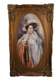 dama-w-kapeluszu-obraz-zlota-rama-155-x-95-cm