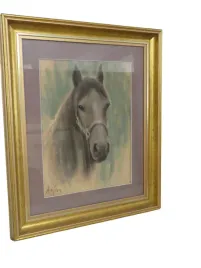 glowa-konia-obraz-pastel-za-szklem