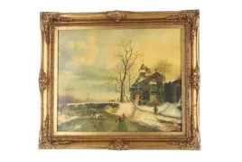 obraz-zlota-rama-bawiace-sie-dzieci-na-lodowisku-61-x-71-cm
