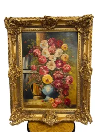 obraz-w-zlotej-ramie-stos-kwiatow-93-x-73-cm