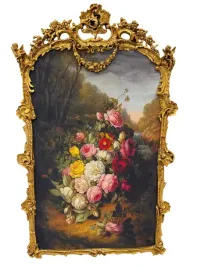 obraz-w-zlotej-ramie-kwiaty-148-x-93-cm