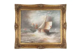 morze-statki-obraz-zlota-rama-61-x-71-cm