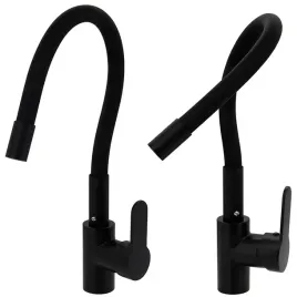 bateria-kuchenna-czarna-mat-flex-elastyczna-wylewka-perlator-komplet-montaz