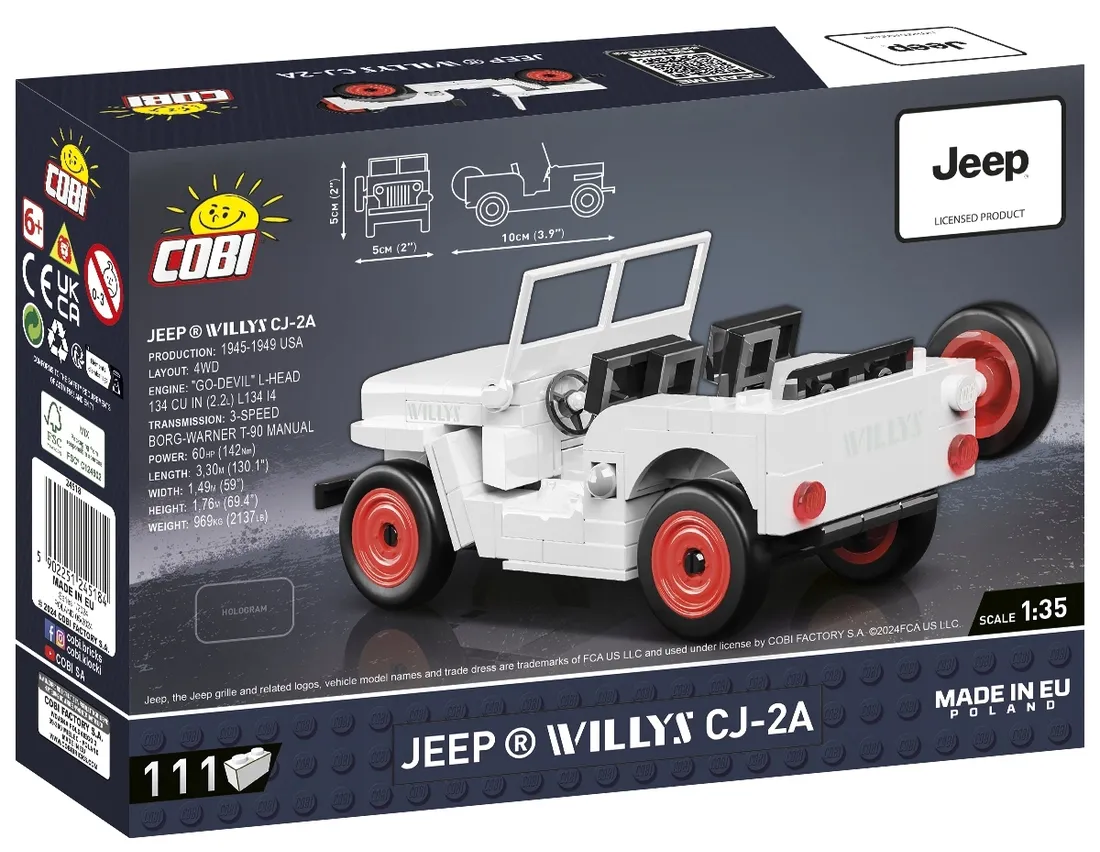 cobi-youngtimer-24518-jeep-willys-cj-2a-111-kl