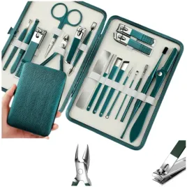 zestaw-do-manicure-i-pedicure-18-elementow-etui-zielony