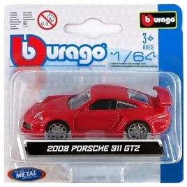 bburago-2008-porsche-911-gt2-samochod-metalowy-autko-kolekcjonerskie-1-64