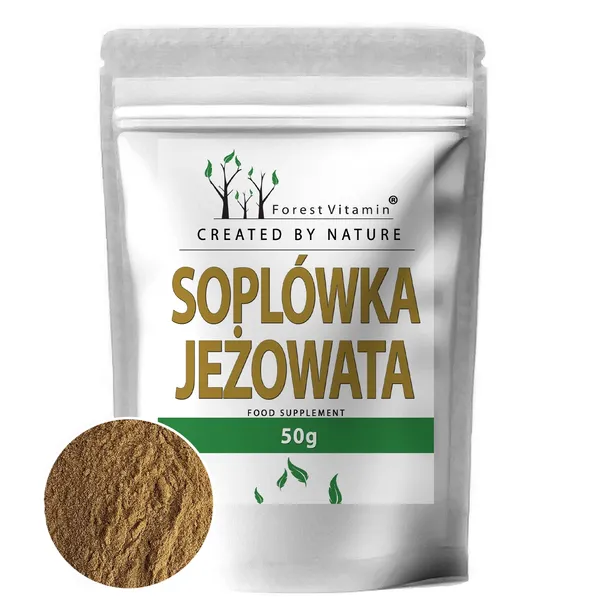 SOPLÓWKA JEŻOWATA 50g CZYSTA W PROSZKU BEZ DODATKÓW EKSTRAKT PAMIĘĆ VEGE