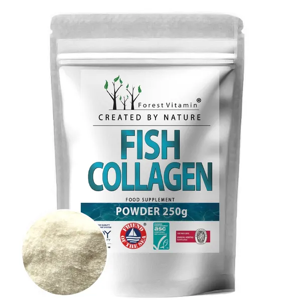 Hydrolizowany Kolagen Rybi W PROSZKU 250g SUPER JAKOŚĆ CZYSTY BEZ DODATKÓW