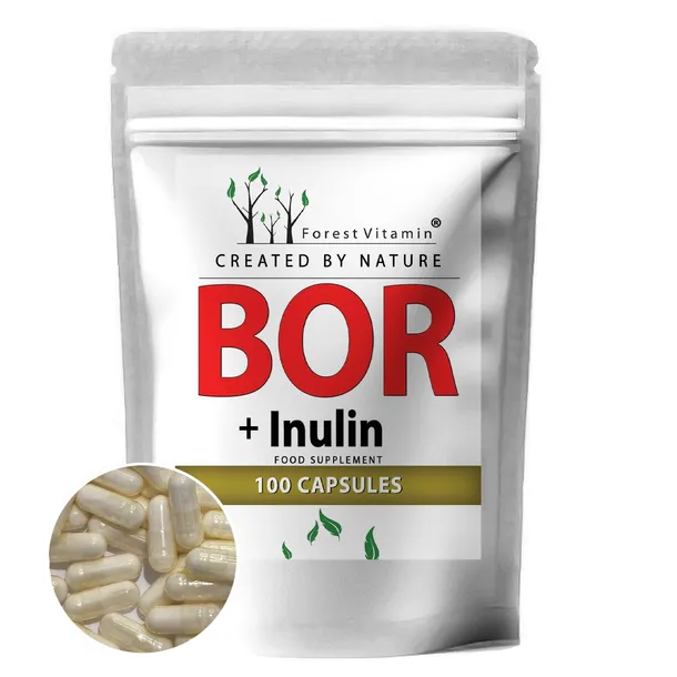 Forest Vitamin - Bor 3mg INULINA 100 kapsułek METABOLIZM MIĘŚNIE JELITA