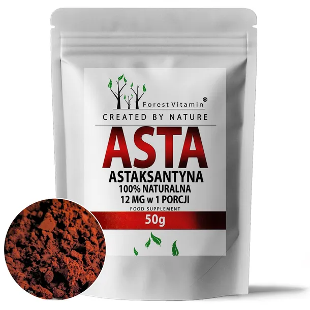 ASTAKSANTYNA 50g 12mg 83 PORCJE SILNY ANTYOKSYDANT PREMIUM NATURALNA MOCNA
