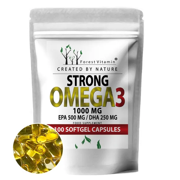 OMEGA 3 STRONG MOCNE KWASY TŁUSZCZOWE 100 DZIKIE SARDELE 500 EPA 250 DHA