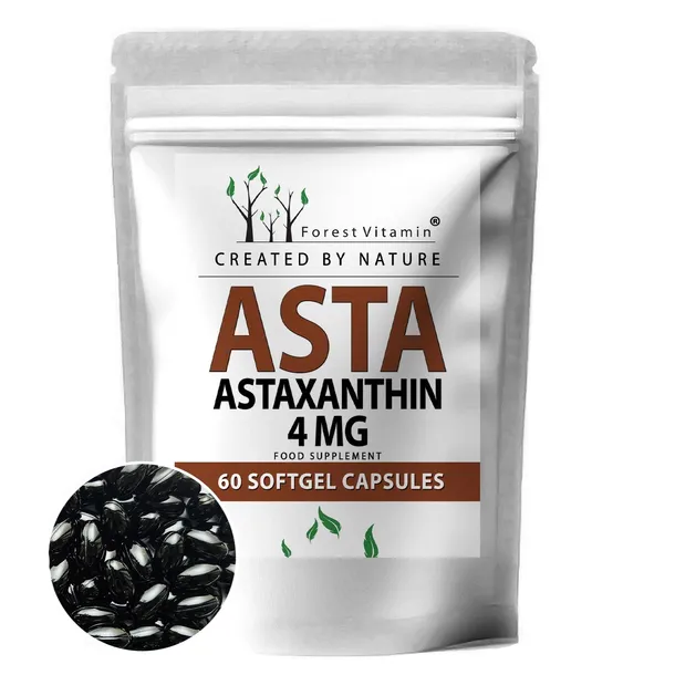 ASTAKSANTYNA NATURALNA 60kaps MOCNIEJSZA WITAMINA C NATURALNY ANTYOKSYDANT