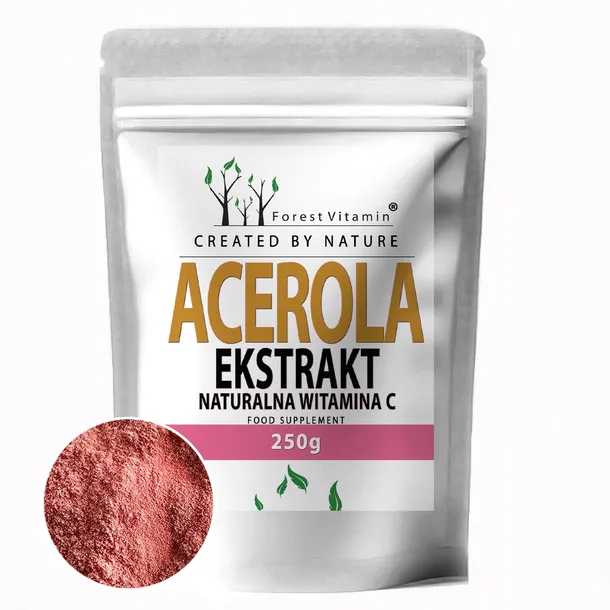 ACEROLA PROSZEK NATURALNA WITAMINA C 250g 25% W PROSZKU BEZ DODATKÓW