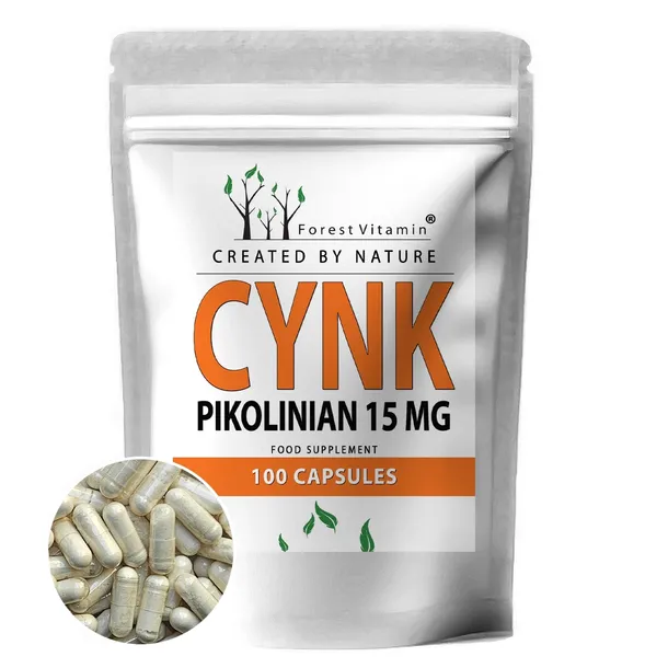 FOREST CYNK PIKOLINIAN 15mg PRZYSWAJALNY 100 kaps SKÓRA TRĄDZIK