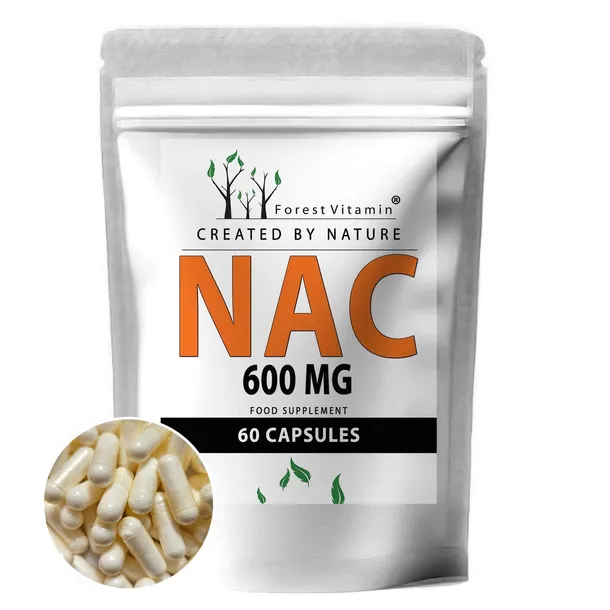 NAC 600mg N-ACETYL L-CYSTEINA 60kaps SZYBKO DZIAŁA TOKSYNY STOP