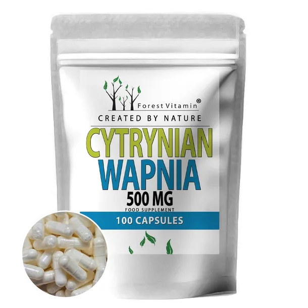 WAPŃ CYTRYNIAN WAPNIA 500mg CALCIUM NA MOCNE KOŚCI i ZĘBY WAPNO