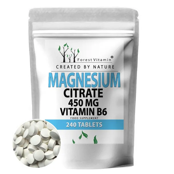 MAGNEZ CYTRYNIAN MAGNEZU 450 mg + B6 240 tab MOCNY DZIAŁAJĄCY MAŁE TABLETKI