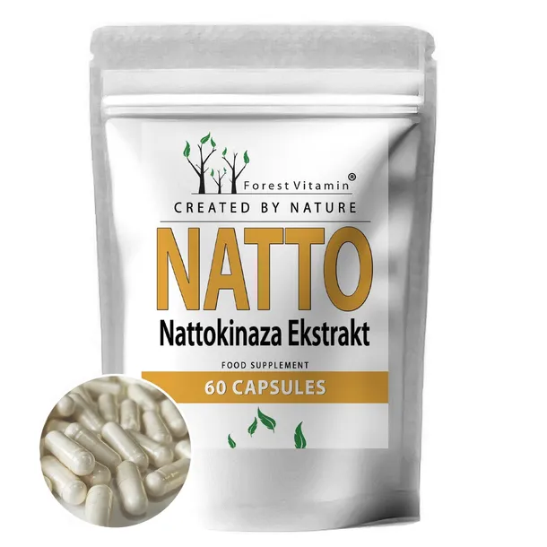 NATTOKINAZA 200mg NAJMOCNIEJSZA NATTO ZAKRZEPY PRZEPŁYW KRWI UKŁAD KRĄŻENIA