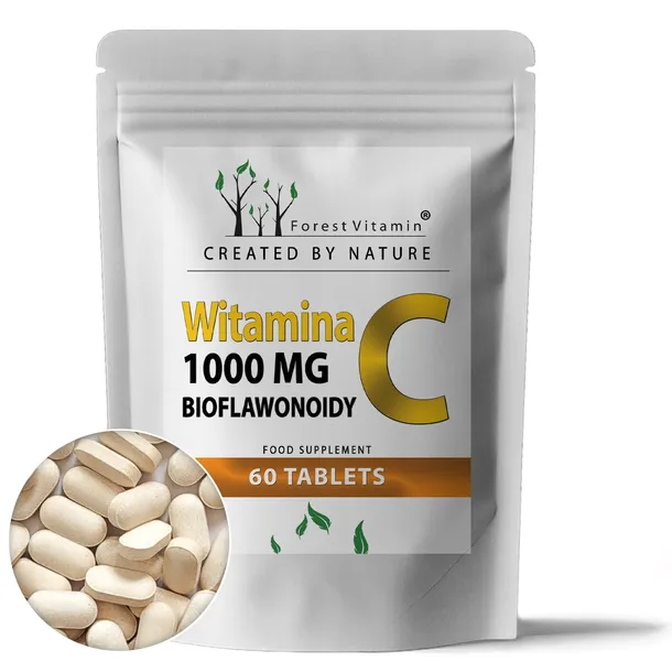 WITAMINA C 1000mg + BIOFLAWONOIDY 60 TAB MOCNA ODPORNOŚĆ ANTYOKSYDANT