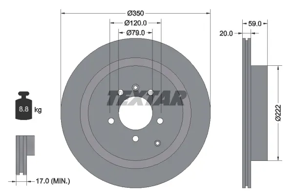 textar-92147703-tarcza-hamulcowa-waga-z-opakowaniem-5-kg