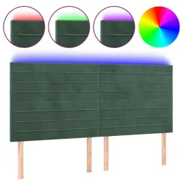 zaglowek-do-lozka-z-led-ciemnozielony-180x5x118-128-cm