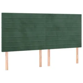 zaglowki-do-lozka-4-szt-ciemnozielone-90x5x78-88cm-aksamit