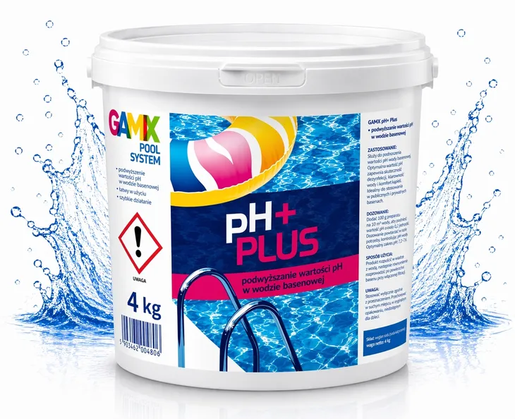 PH PLUS 4kg do Basenu Podnosi PH Wody Granulat