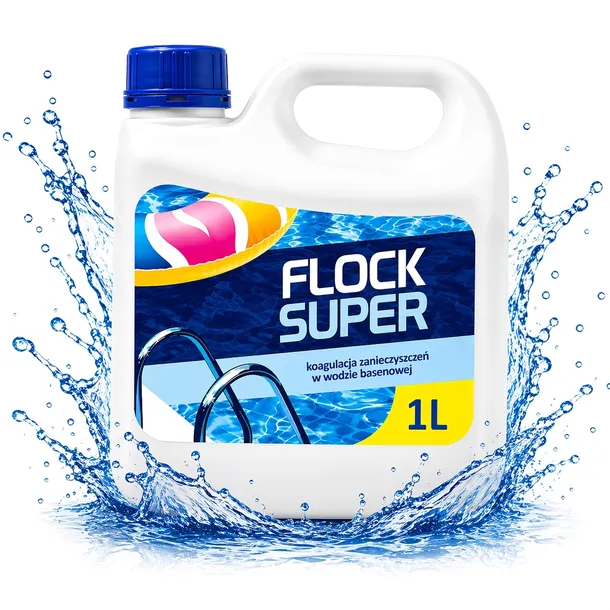 CHEMIA BASEN SUPER FLOCK klaruje wodę KOAGULANT 1L
