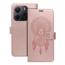 kabura-mezzo-book-do-xiaomi-redmi-note-15-5g-lapacz-snow-zloty-roz