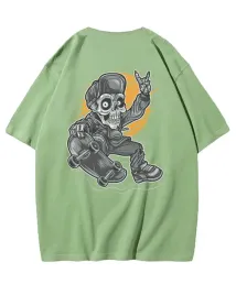 meska-koszulka-nadruk-szkieletu-deskorolka-skateboard-miejska-zielona-m