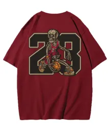 meska-koszulka-z-nadrukiem-szkielet-koszykarz-23-bordowa-xl