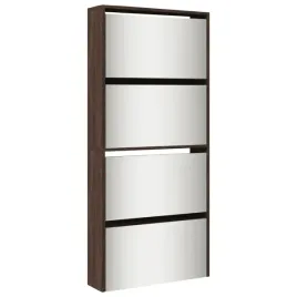 szafka-na-buty-z-lustrem-4-poziomy-brazowy-dab-63x17x134-cm