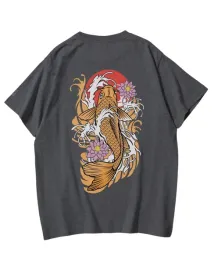 meska-koszulka-z-nadrukiem-japonskiej-sztuki-lotosu-harmonia-grafitowa-xxl