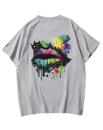 meska-koszulka-z-nadrukiem-kolorowych-ust-tshirt-farba-plamy-szara-m